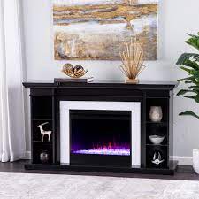 Southern Enterprises Henstinger Color Changing Fireplace w/ Bookcase -  21089899 | HSN